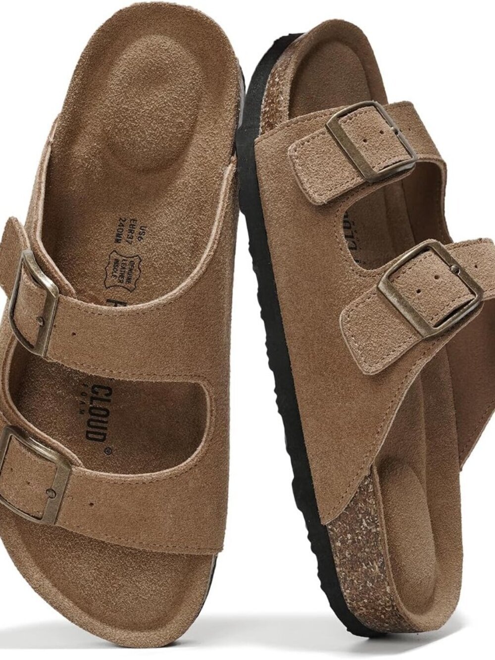 Open Toe Genuine Leather Slides for Women - Durable & Stylish Summer Sandals